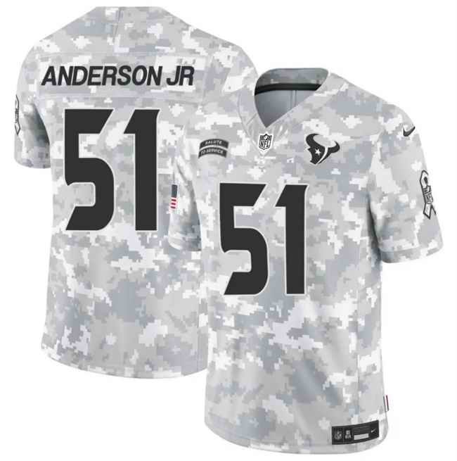 Men's Houston Texans #51 Will Anderson Jr 2024 F.U.S.E Arctic Camo Salute to Service Limited Stitched Football Jersey