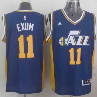 Revolution 30 Jazz #11 Dante Exum Navy Blue Stitched NBA Jersey