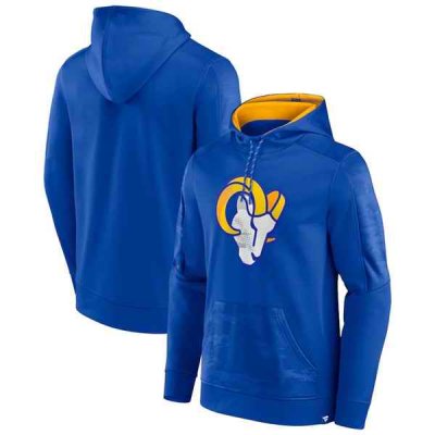 Men's Los Angeles Rams Royal On The Ball Pullover Hoodie