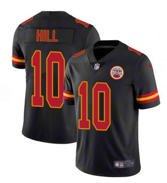 Men's Kansas City Chiefs #10 Tyreek Hill Black Limited Stitched NFL Jersey