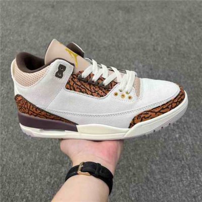 Women's Running weapon Air Jordan 3 White/Brown shoes 0037