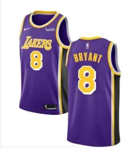 Men's Los Angeles Lakers #8 Kobe Bryant Purple Stitched NBA Jersey