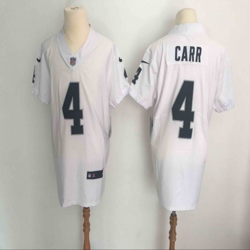 Men's Oakland Raiders #4 Derek Carr White Vapor Untouchable Elite Stitched NFL Jersey