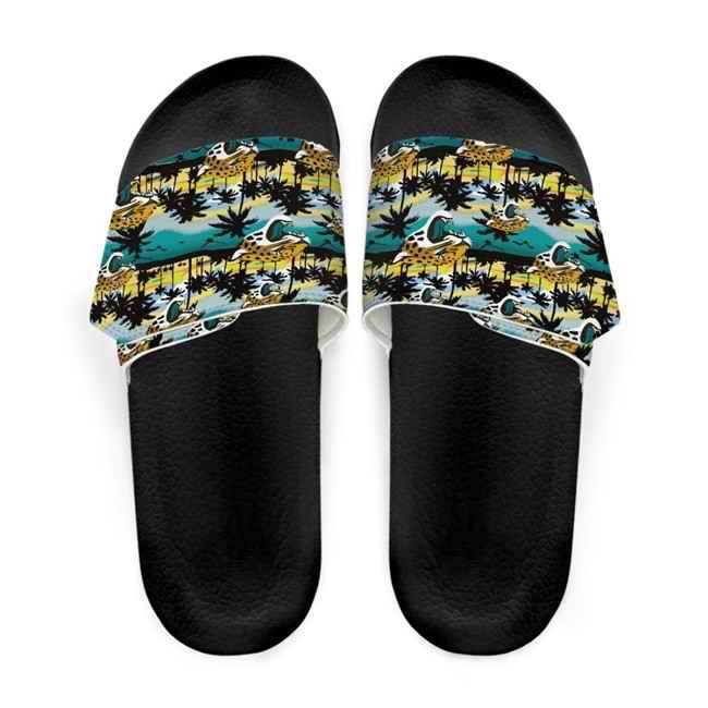 Men's Jacksonville Jaguars Beach Adjustable Slides Non-Slip Slippers/Sandals/Shoes 001