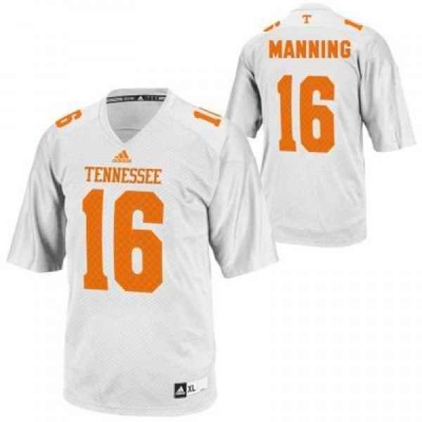 Vols #16 Peyton Manning White Stitched Jersey