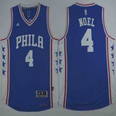 Revolution 30 76ers #4 Nerlens Noel Blue Stitched NBA Jersey