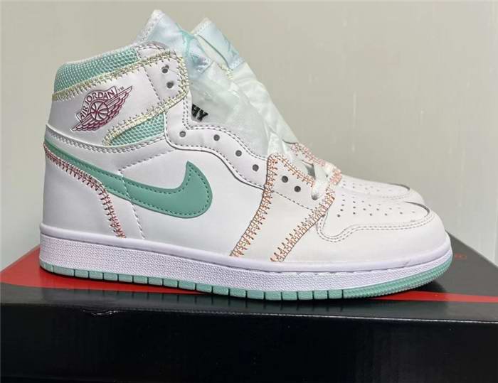 Women's Running Weapon Air Jordan 1 White Shoes 0250