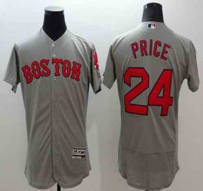 Red Sox #24 David Price Grey Flexbase Authentic Collection Stitched MLB Jersey