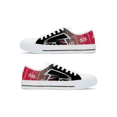 Women's Atlanta Falcons Low Top Canvas Sneakers 004