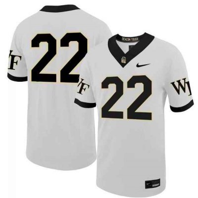 Men's Wake Forest Demon Deacons #22 White Stitched Football Jersey