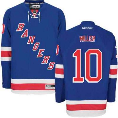 Rangers #10 J.T. Miller Blue Home Stitched NHL Jersey