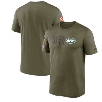 Men's New York Jets Olive 2022 Salute to Service Legend Team T-Shirt