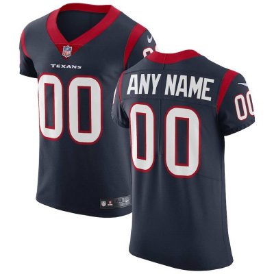 Men's Houston Texans Navy Vapor Untouchable Custom Elite NFL Stitched Jersey