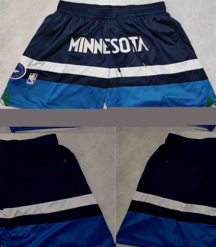 Men's Minnesota Timberwolves Navy Shorts (Run Small)