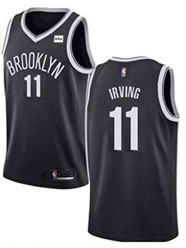 Men's Brooklyn Nets #11 Kyrie Irving Black Stitched NBA Jersey