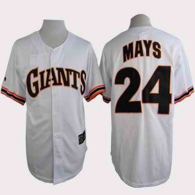 Giants #24 Willie Mays White 1989 Turn Back The Clock Stitched MLB Jersey