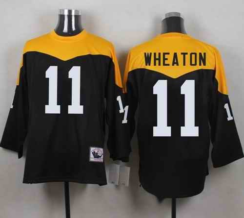 Mitchell And Ness 1967 Steelers #11 Markus Wheaton Black/Yelllow Throwback Men's Stitched NFL Jersey