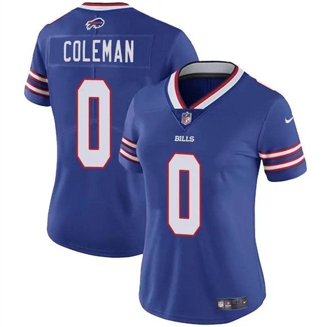 Women's Buffalo Bills #0 Keon Coleman Blue Vapor Stitched Football Jersey(Run Small)