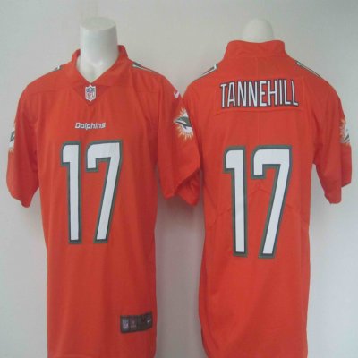 Men's Nike  Dolphins #17 Ryan Tannehill Orange Limited Rush Stitched NFL Jersey