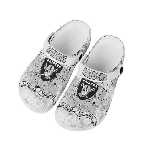 Women's Las Vegas Raiders Bayaband Clog Shoes 004