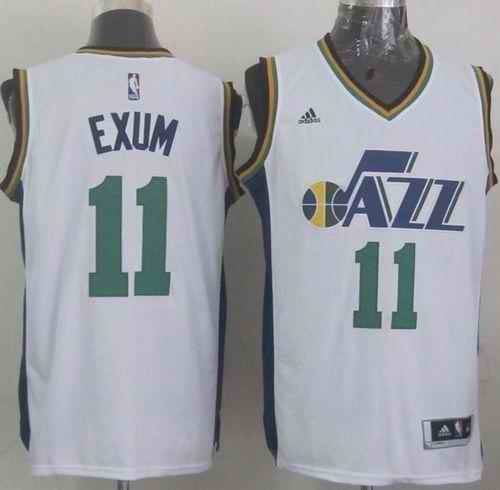 Revolution 30 Jazz #11 Dante Exum White Stitched NBA Jersey