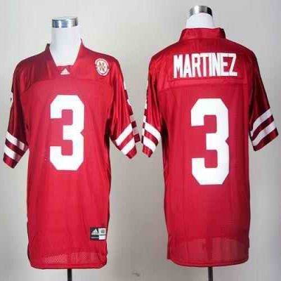 Cornhuskers #3 Taylor Martinez Red Stitched NCAA Jersey