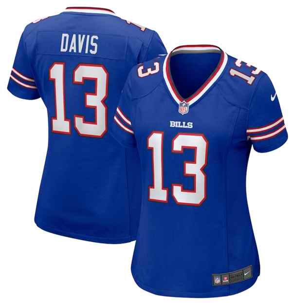 Women's Buffalo Bills #13 Gabe Davis Royal Stitched Game Jersey(Run Small)