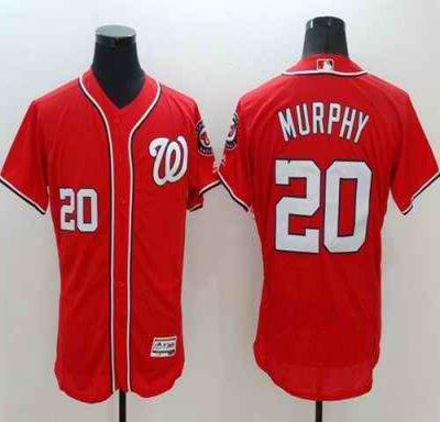 Nationals #20 Daniel Murphy Red Flexbase Authentic Collection Stitched MLB Jersey