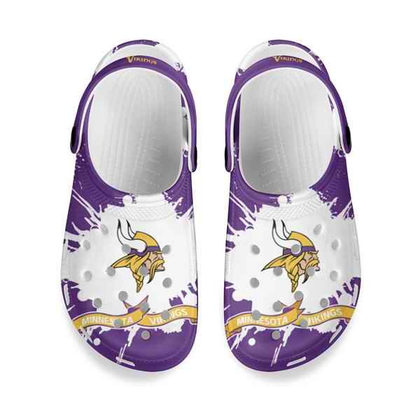 Men's Minnesota Vikings Bayaband Clog Shoes 001