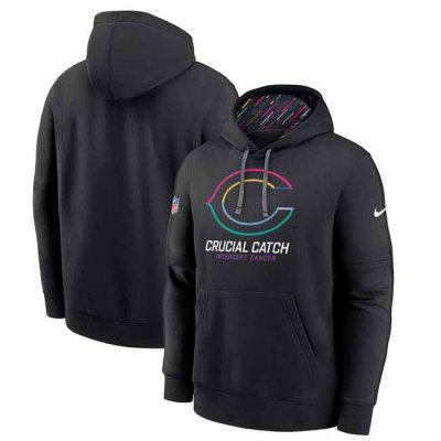 Men's Chicago Bears Black 2024 Crucial Catch Club Pullover Hoodie