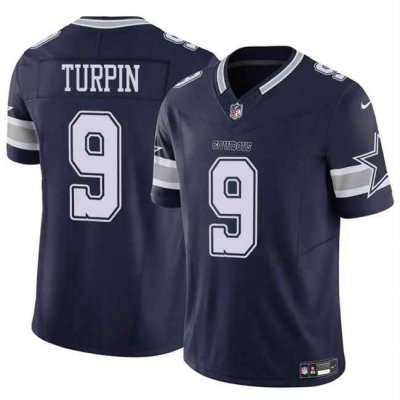 Men's Dallas Cowboys #9 KaVontae Turpin Navy 2023 F.U.S.E Vapor Untouchable Limited Stitched Football Jersey