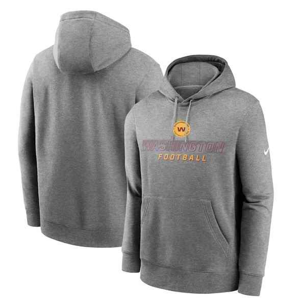 Men's Washington Football Team Charcoal Playbook Club Performance Pullover Hoodie