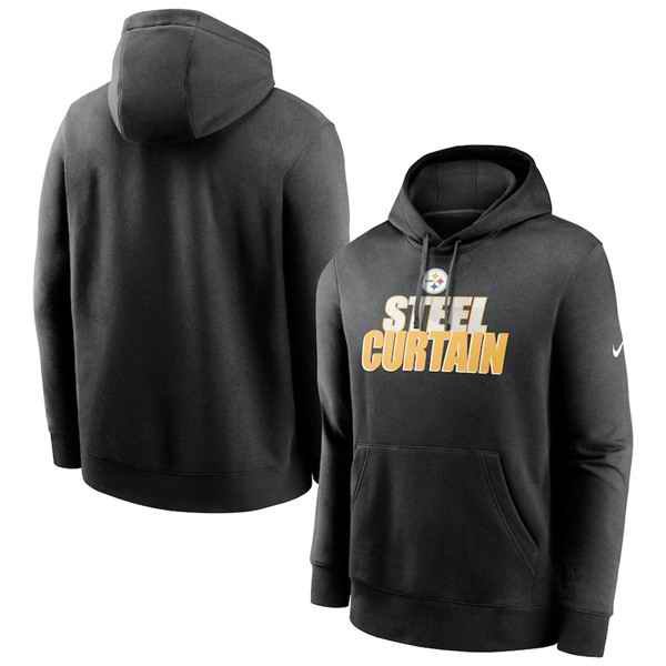 Men's Pittsburgh Steelers Black Fan Gear Local Club Pullover Hoodie