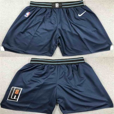 Men's Los Angeles Clippers Navy City Edition Shorts (Run Small)