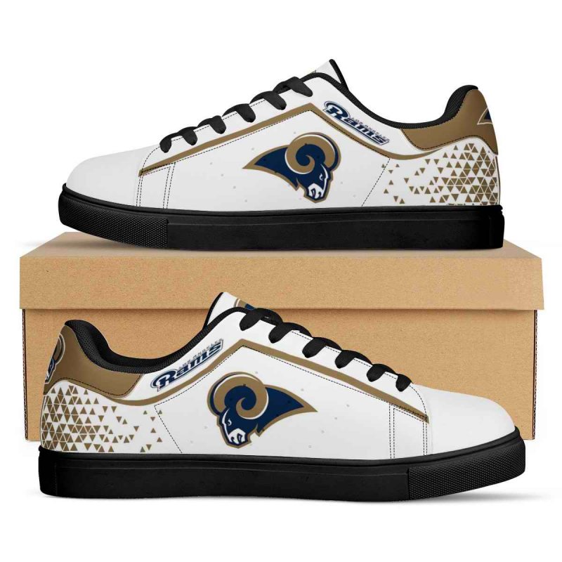 Women's Los Angeles Rams Low Top Leather Sneakers 001