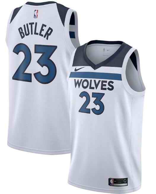 Men's Minnesota Timberwolves #23 Jimmy Butler White Association Edition Stitched Jersey