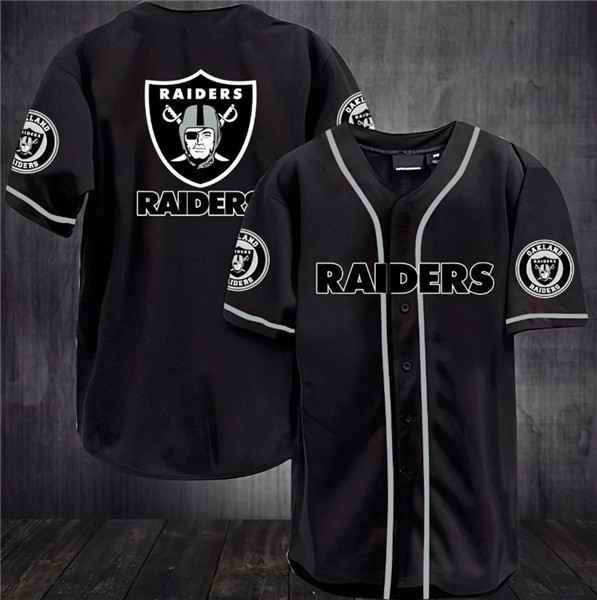 Men's Oakland Raiders Baseball Jersey Shirt