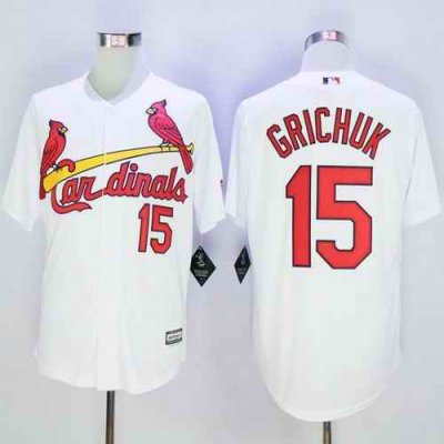 Cardinals #15 Randal Grichuk White New Cool Base Stitched MLB Jersey