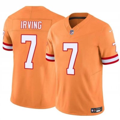 Youth Tampa Bay Buccaneers #7 Bucky Irving Orange F.U.S.E  Throwback Vapor Untouchable Limited Stitched Jersey