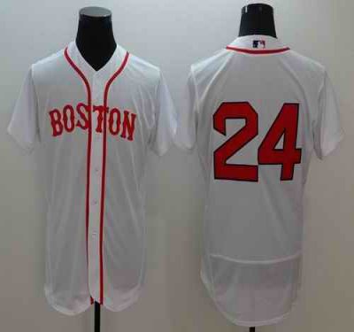 Red Sox #24 David Price White Flexbase Authentic Collection Alternate Home Stitched MLB Jersey