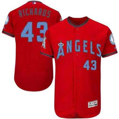 Angels of Anaheim #43 Garrett Richards Red Flexbase Authentic Collection 2016 Father's Day Stitched MLB Jersey