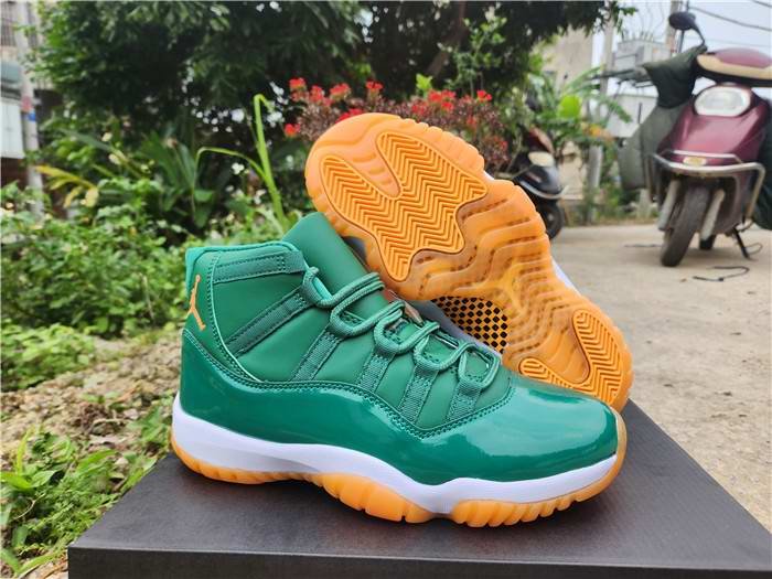 Men's Running weapon Air Jordan 11 Green Shoes 060