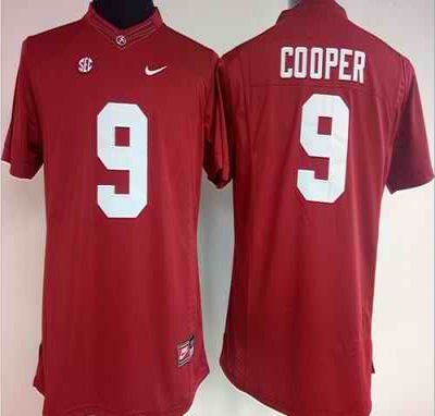 Crimson Tide #9 Amari Cooper Red Women's Stitched NCAA Jersey