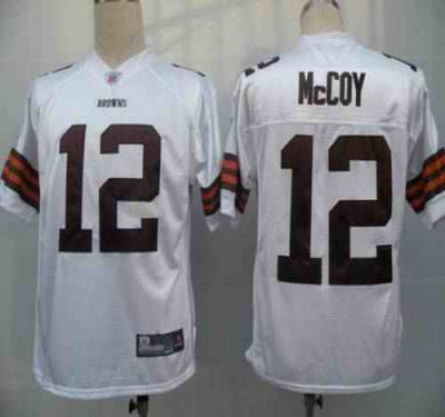 Browns #12 Colt McCoy White Stitched Youth NFL Jersey