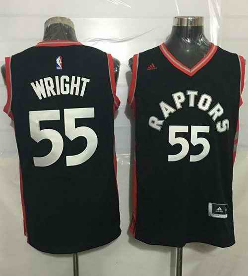 Raptors #55 Delon Wright Black Stitched NBA Jersey