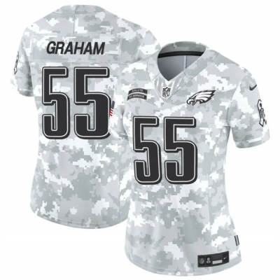 Women's Philadelphia Eagles #55 Brandon Graham 2024 F.U.S.E Arctic Camo Salute to Service Limited Stitched Jersey(Run Small)