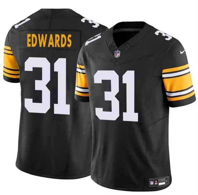 Youth Pittsburgh Steelers #31 Daijun Edwards Black 2024 F.U.S.E. Alternate Vapor Untouchable Limited Stitched Football Jersey