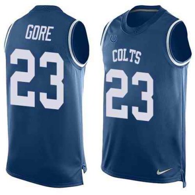 Nike Colts #23 Frank Gore Royal Blue Team Color Men's Stitched NFL Limited Tank Top Jersey