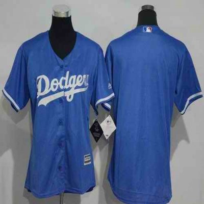 Dodgers Blank Blue Women's Fashion Stitched MLB Jersey