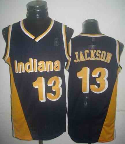 Mitchell And Ness Pacers #13 Mark Jackson Navy Blue Throwback Stitched NBA Jersey